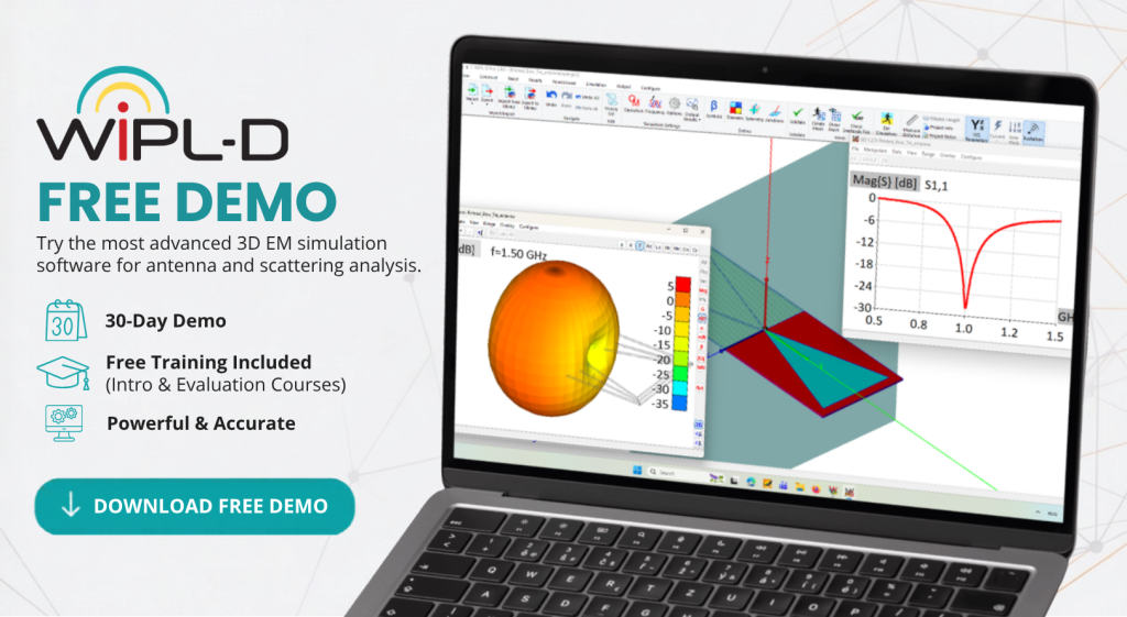 WIPL-D Pro CAD 2025 interface – 3D EM simulation software free demo